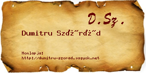 Dumitru Szórád névjegykártya
